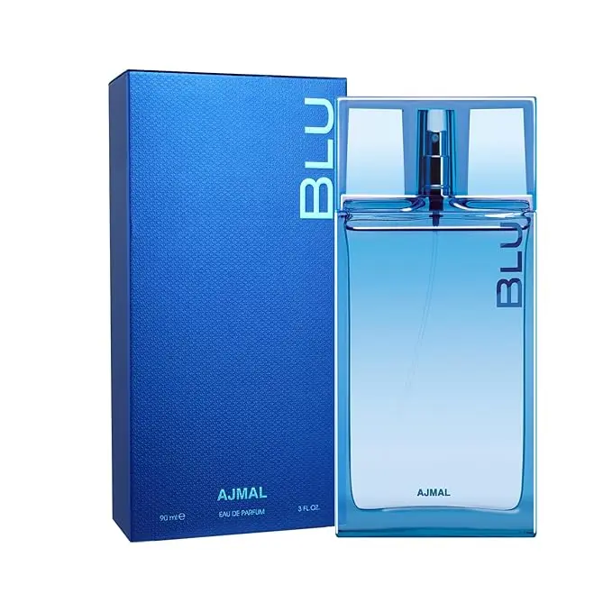 Ajmal Blu Original Eau De Parfum for Men – Long-Lasting Aquatic Perfume for man, Citrus Fresh Scent Masculine Fragrance, 3.0 oz / 90ml, Gift Perfume for Men – Made in Dubai