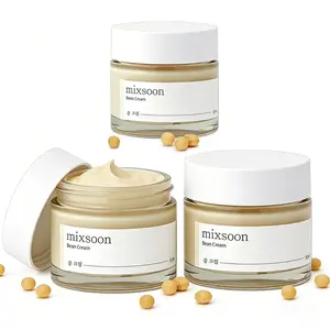 Mixsoon Bean Cream 50ml Korean Skincare Moisturizer - Glass Skin Effect, Smooth Pore Care, Lightweight Non-Sticky Formula, Deep Hydration for All Skin Types, Moisturizers Daily