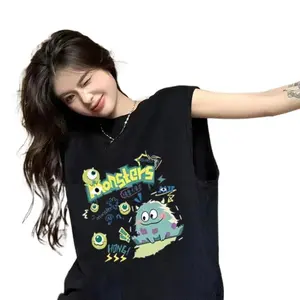 American-Style Cotton Vest Sports Vest Oscar Grumpy Cute T-shirt Loose-Fitting Versatile Outerwear Sleeveless Top