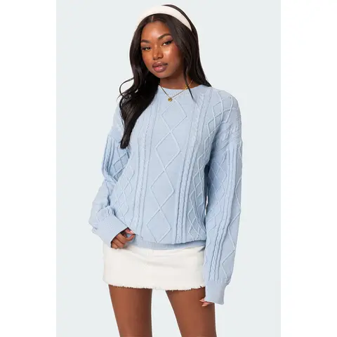 Jessy Cable Knit Oversized Sweater
