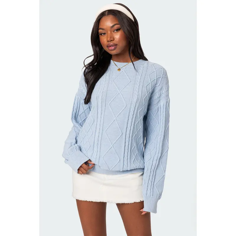 Jessy Cable Knit Oversized Sweater