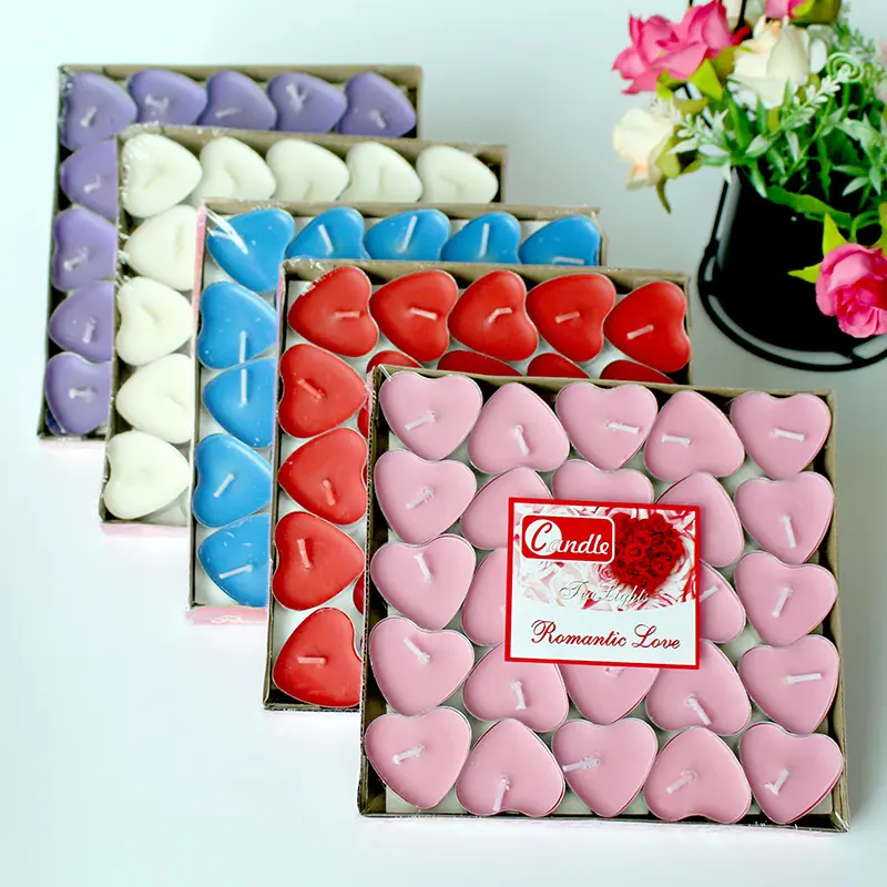 Qixi Valentine's Day Proposal Confession DIY Wax Seal Small Candles with Tealight Holder