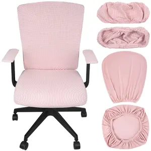 Office Chair Covers for WFH Teachers Gilrs, Stretchable Seat Covers Dust-Proof Roatating Chair Protector, No Chairs