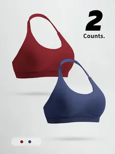 Women's Strapless Push-Up Bra, Comfortable No Underwire Design, Tight-Fit Sports Bra for Sleeping & Daily Wear, All-Season Casual Style, Yoga Sports Bra