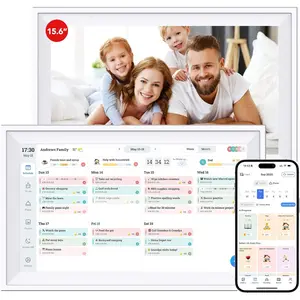 Digital Calendar 15.6 inch Wall Calendar Planner with Touch Screen, Electronic Calendars for Family Organizer, Smart Chore Chart Sync with Phone by App for Meal Planner, Photo Share Stand & Wall Mount