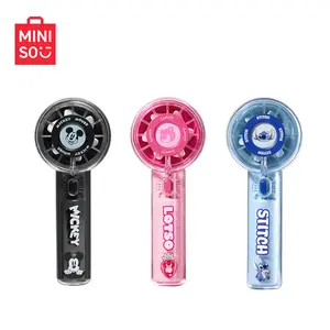 MINISO  Mickey Mouse Handheld Fan Portable Mini Turbo Fan Cute Cartoon Design Lightweight Personal Cooling Fan for Students Outdoor Travel Home Office Strong Wind Low Noise Compact Small Fan