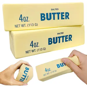 Slow Rising Squishy Toy Butter Stick - Scented ASMR Fidget Sensory Toy for Stress Relief, Anxiety, ADHD | Realistic Aroma Therapy Desk Toy for Kids Teens Adults | Fun Christmas Birthday Valentine Gift Idea for Office Home School