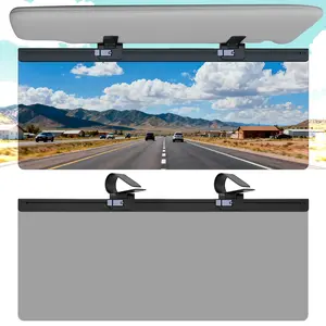 FLLIK Sun Visor Extender for Car – UV400 Polarized, 540° Adjustable, 15.4"×6.6"