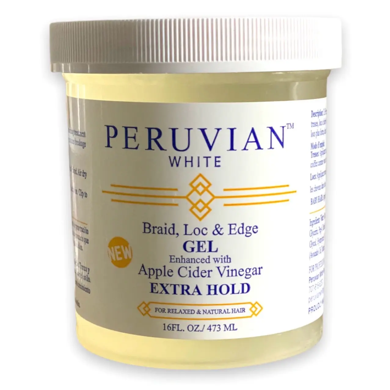 Peruvian White Braid, Loc, & Edge Gel Extra Hold 16oz Haircare