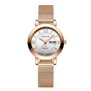 Trending Women’s Watch, Korean Minimalist Style, Waterproof Luminous Display, Dual Calendar, Automatic Non-Mechanical Wristwatch