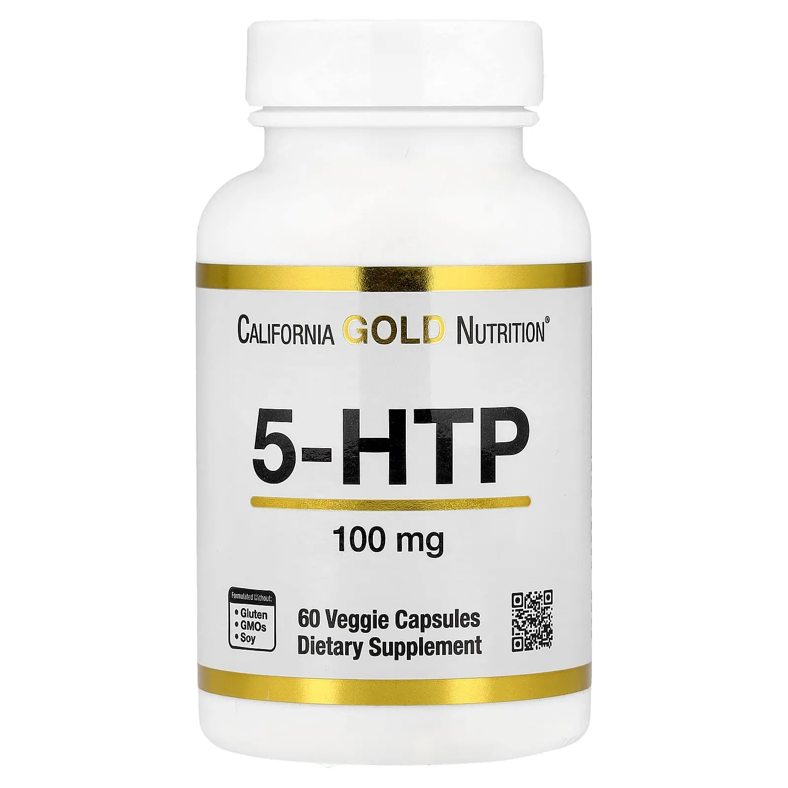 California Gold Nutrition 5-HTP, 100 mg, 60 Veggie Capsules