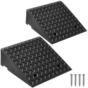 【Father's Day gift】VEVOR Driveway Curb Ramp, 7000 lbs Load Capacity, 7 Inches Rise Height Heavy Duty Curbside Bridge Ramp with Drainage Tank for Wheelchairs, Strollers, Motorcycles, Cars, Lawn Mowers & Trailers, 2 Pack