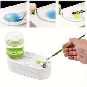 1pc New Paint Brush Cleaner Brush Rinser Paint Brush Cleaner Paint Brush Rinser With Drain Painting Supplies Paint Water Dispenser Paint Brushes Cleaning Tool For Acrylic Paints