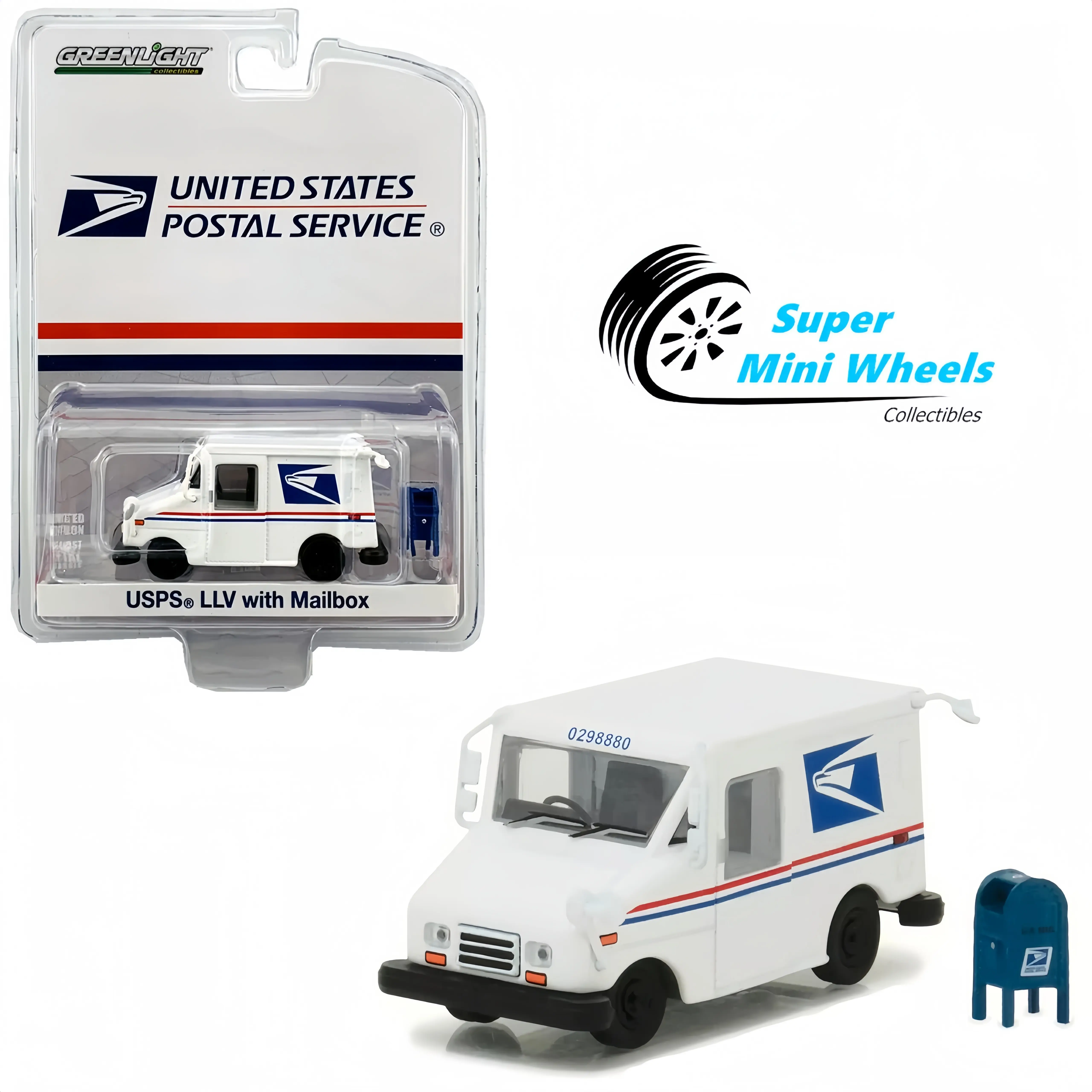 Greenlight 1:64 - USPS Long-Life Postal Delivery Vehicle (LLV) with Mailbox