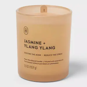 Glass Jasmine and Ylang Ylang Jar Candle 5.5oz