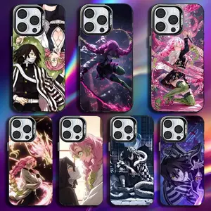 D-Demon S-Slayer Mitsuri Obanai Phone Case For iPhone17, 16,15,14,13,12,11Pro,Max,Plus,Mini,XS,SE Anti Fall Black Matte Hard Bumper