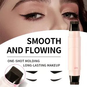 PAGE VINE Hostess Gift Rotating Eyeliner Pen Dual-Ended Quick-Dry Long-Lasting Waterproof Liquid Liner with Wing Stamp for Effortless Winged Eve Looks All Skin Types