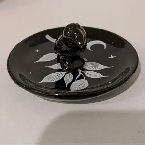 Ceramic Raven trinket Dish