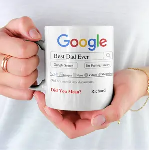 Minimalist Custom Dad Name Mug, Unique Father's Day Gift, Personalized Birthday Coffee Cup