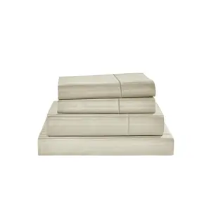 Kathy Ireland 500 Thread Count Damask Stripe Sheet Set with Optifit