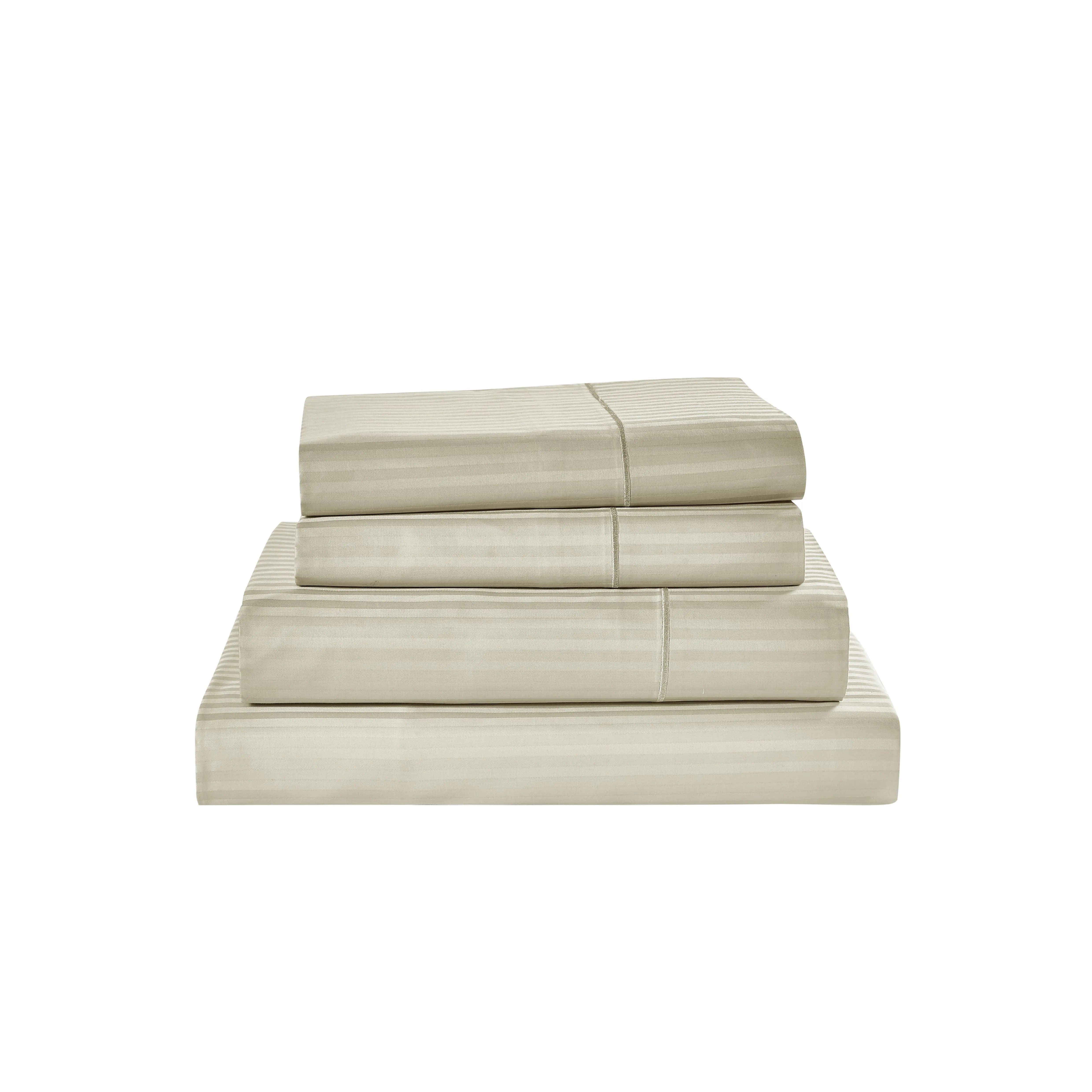 Kathy Ireland 500 Thread Count Damask Stripe Sheet Set with Optifit