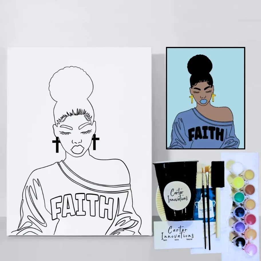 Pre Drawn Canvas | Faith