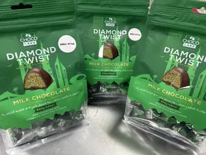 Choco Lake Dubai Chocolate Sensation Diamond Twist Pistachio Kunafa Milk Chocolate 450g x 3 Pouches for Parties Ramadan Eid Everyday Indulgence