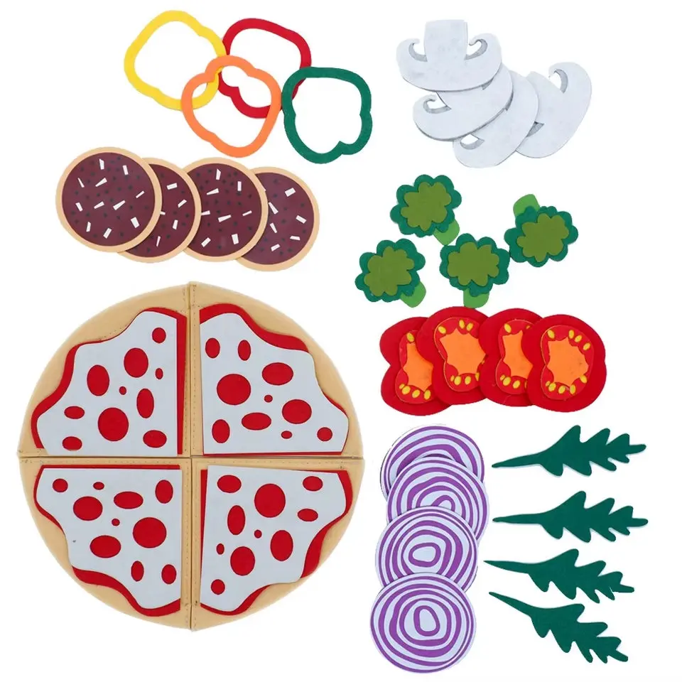 Montessori Pizza Puzzle Toys Simulated Food Toy - Toys - Hobbies - Stress Relief Toys