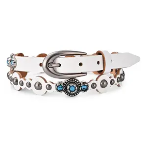 Old Trend Rosa Flourish Leather Belt