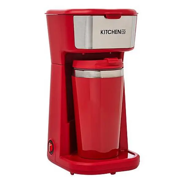 KitchenHQ Single Coffee Maker with Travel Mug