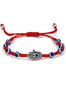 Evil Eye Design Bracelet, Adjustable Braided Bracelet for Women & Men, Fashion Jewelry for Party, Daily Clothing Decor, Trendy Exquisite Jewelry for Birthday Gift