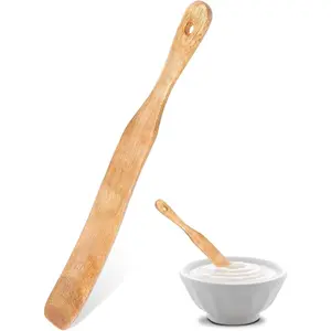 1Pcs 11Inch Wooden Sourdough Bread Mixing Stir, Wooden Dowel For Sourdough for Cooking DIY, Flat Stirring Stick Bread Spatula for Dough Cooking Spreading Baking Whisking Mixing Jar Scraping