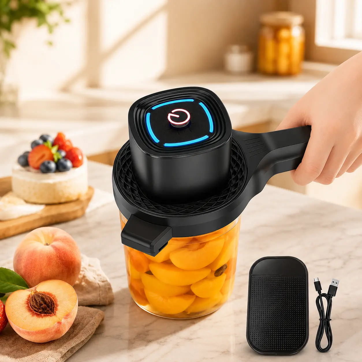 Electric Jar Opener for Seniors with Arthritis Fit Almost Jars Size, Strong Tough Automatic Jar Opener for Weak Hands, Hands Free Battery Operated Bottle Opener  Kitchen Utensils