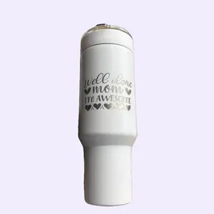 Customizable 40oz Removable Handle Tumbler - Personalize with Names Logos or Dates