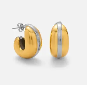 Axis | Mixed Metal Earrings Studs