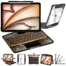 NAIDUN Portable Swivel Transparent Bluetooth Keyboard Case, Multi-Touch Tablet Keyboard for iPad, Portable Keyboard Tech Accessories Wireless Tablet Keyboard Cyberpunk Digital