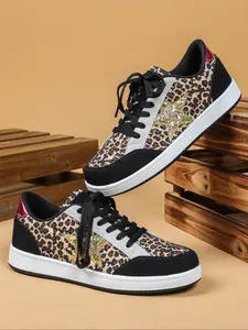 Men's Fashionable Star Pattern Lace Up Low Top Sneakers, Casual Comfortable Breathable Sports Running Shoes, Sporty Running Shoes, Running Training Shoes, Male All-match Round Toe Shoes for Daily Wear