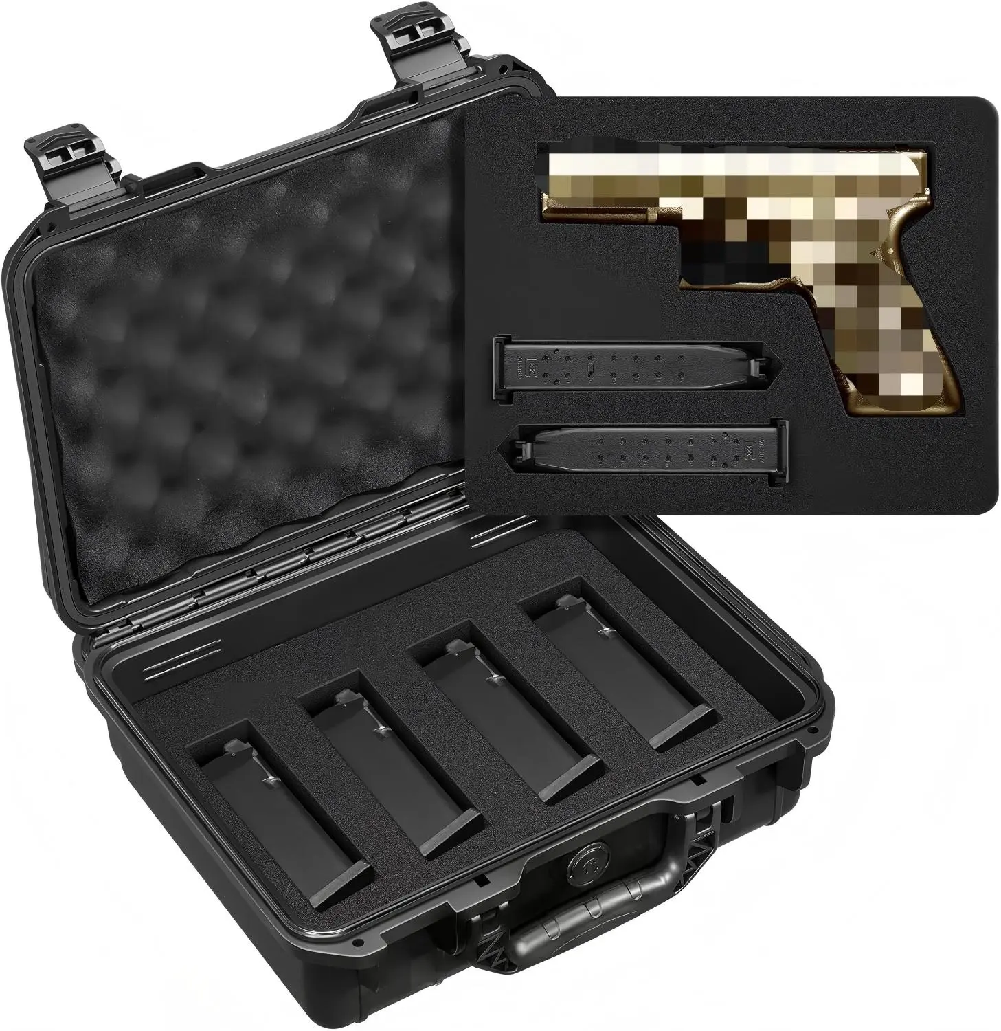 Hard Shell Storage Case with Dual-Layer & DIY Customizable Pre-cut Foam