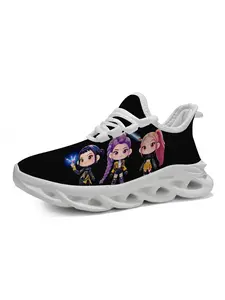 Kids Anime Style Sport Shoes with Unique Print | Adorable Q Version Cartoon Design | Trendy Kpop Fashion | Comfortable Thick Sole for School & Playground