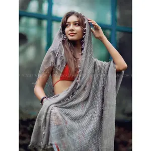 Square Pattern Silk Pashmina Scarf