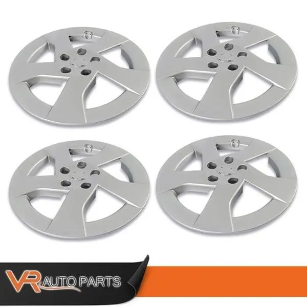 16-in Silver 5-Spoke Hubcap Wheel Cover, 4-Piece Fit for 2010-2011 Toyota Prius, New Auto Replacement Wheel Accessory Rims