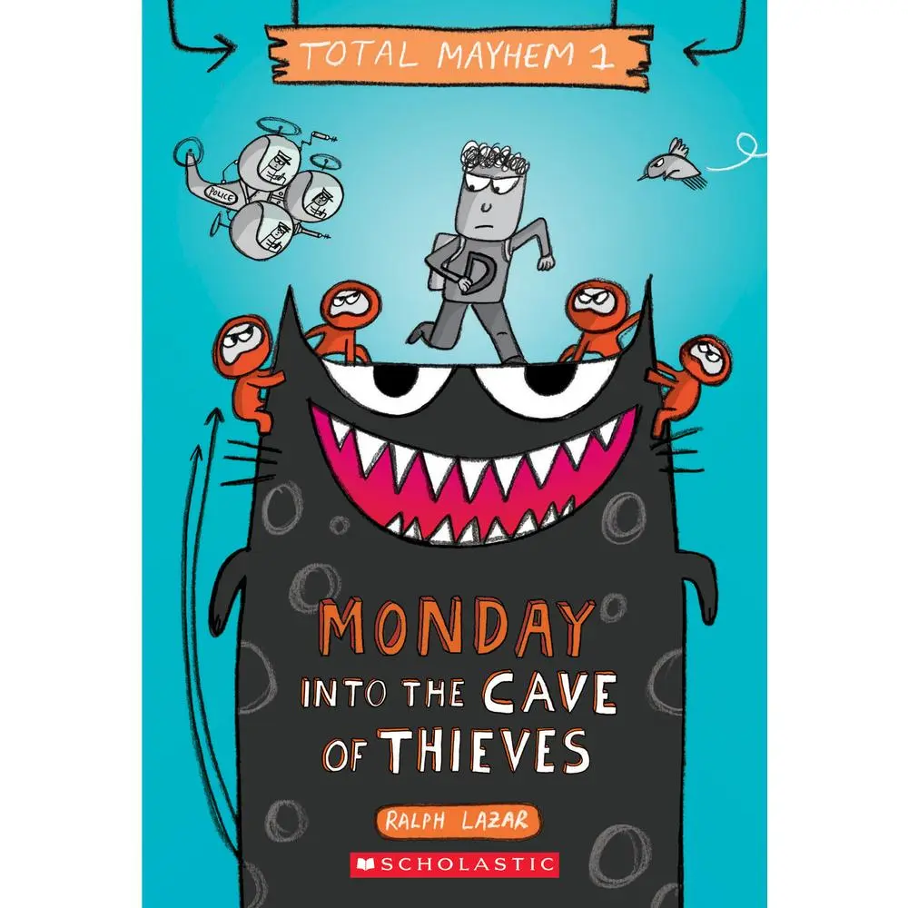 USED Book - Monday - Into the Cave of Thieves (Total Mayhem #1) by Lazar, Ralph (Paperback) - english