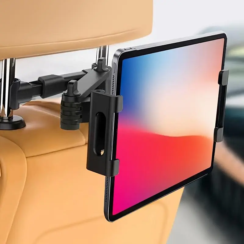 Car Headrest Tablet Holder, Rotatable Car Headrest Tablet Mount, Universal Car Headrest Tablet Holder Stand, Compatible with iPad Air Mini & Other Mobile Phones & Tablets, Car Cellphone Mount, Vehicle Mount, Rotating Car Mount, Tablet Mount For Car