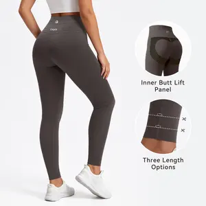 OYV Women's Yoga Pants, High Waisted Butt Lift Leggings with Tummy Control, Inner Lift Panel & 3 Customizable Lengths for Workout, Running & Daily Wear