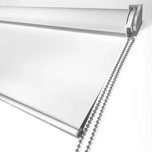 100% Blackout White Roller Window Shades, Window Blinds with Thermal Insulated, UV Protection Waterproof Fabric, roll up and Down Blinds for Home and Office