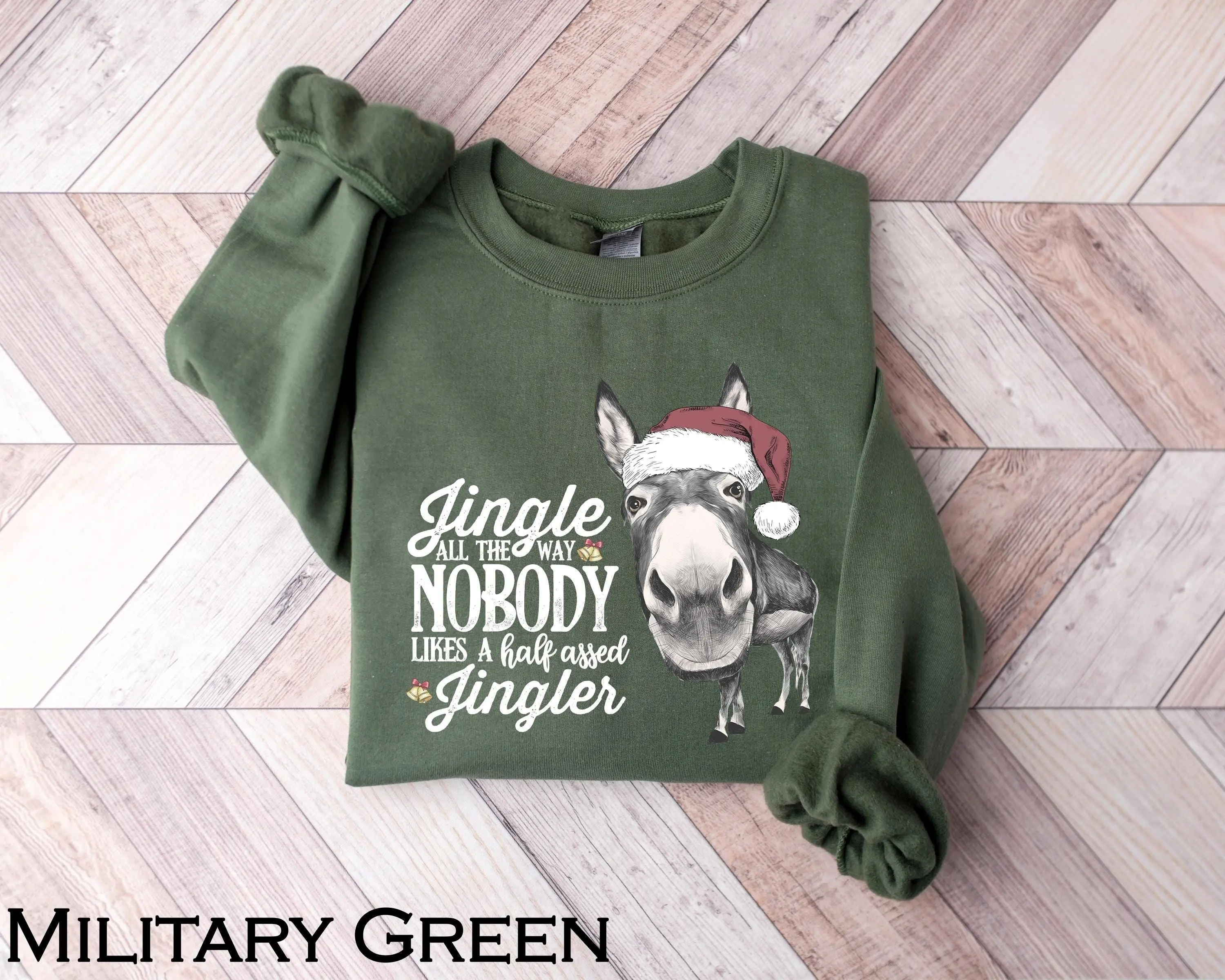Funny Christmas Donkey Shirt, Christmas Donkey Sweatshirt, Farm Christmas Donkey Shirt, Christmas Lights, Donkey Lover Gift, Holiday Shirt Cotton Crewneck Sweater Womenswear Tops Women Lady