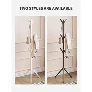 Floor Standing Clothes Rack Tree Branch Shape Multi Hook Mobile and Convenient Coat Rack for Home Living Room Clothing Storage