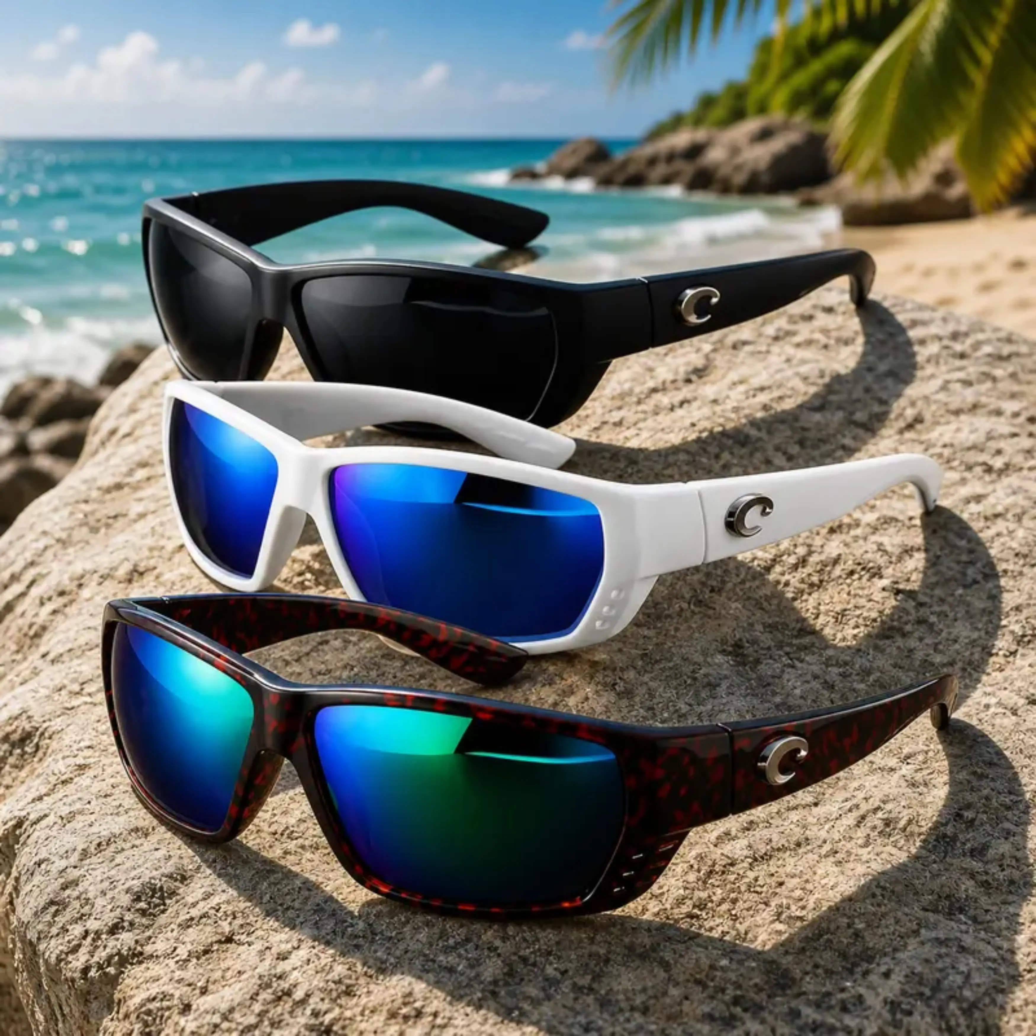 Costa Del Mar 580G Sunglasses Fantail Mens Polarized Sunglasses, UV Protection for Fishing, Boating & Beach