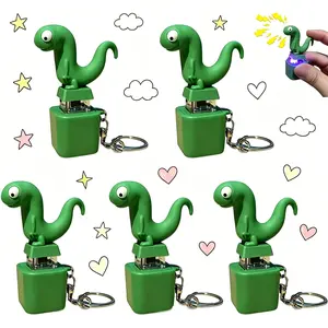 Lizard Fidget Keychain Clicker Toys, Lizard Button Keychain Adult Anxiety Relief Toy with Colorful Light & Sound, Adults Keyboard Clicker for Stress Relief & Travel & Fun