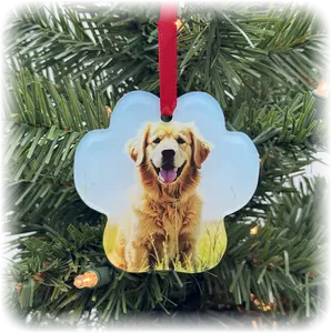 Custom Paw Shaped Acrylic Ornament Personalized with Pet Photo Name or Message Durable Vibrant Gift for Pet Lovers